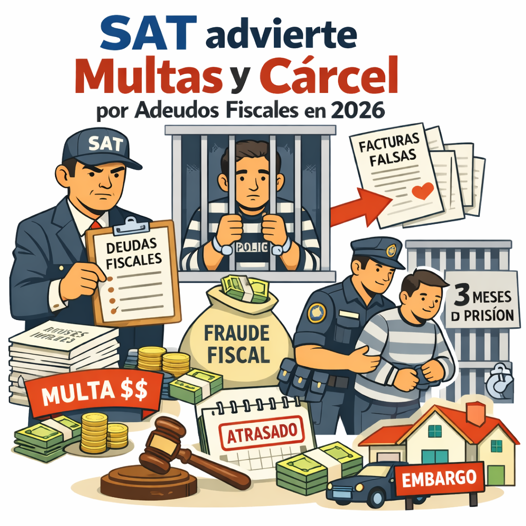 SAT advierte multas y hasta 3 meses de cárcel por este tipo de deuda